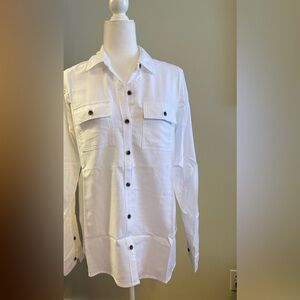 Long sleeve white blouse, small, NWOT